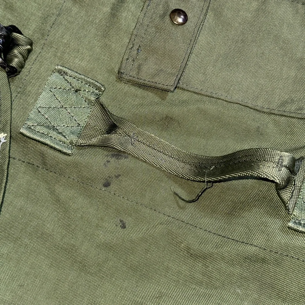 Vtg Military‎ Duffle Bag Rucksack Green Nylon Heavy Duty Army Issued Grunge WORN